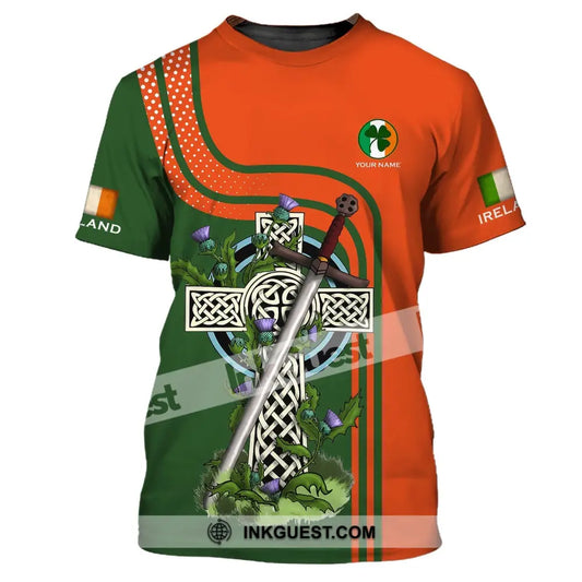 Unisex-Shirt – individuelles Namens-T-Shirt – Irland, Happy Saint Patrick's Day