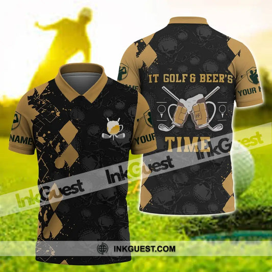 Man Shirt - Custom Name T-Shirt - It's Gold And Beer Time Clothing
