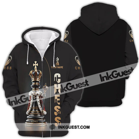 Unisex Shirt - Custom Text Shirt Golden Chess