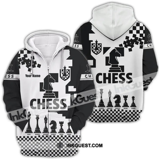 Unisex Shirt - Custom Black And White Chess, Chess Player, Sporty Shirt