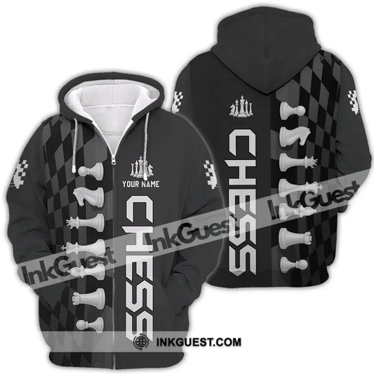 Unisex Shirt - Custom Black And White Chess, Chess Player, Sporty Shirt