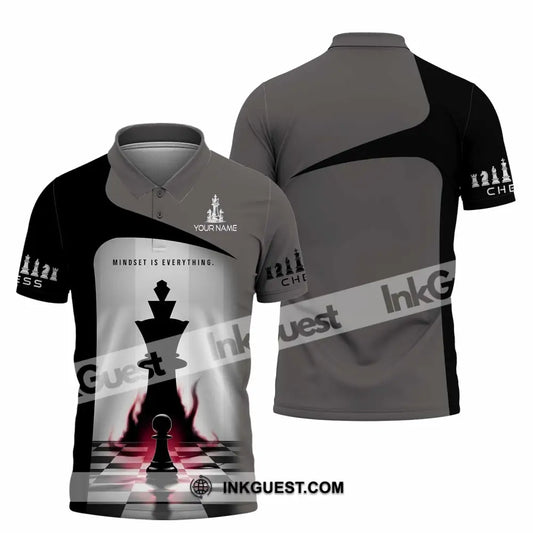 Unisex Shirt - Custom Text Chess Player Shirt Mindset Is Everything