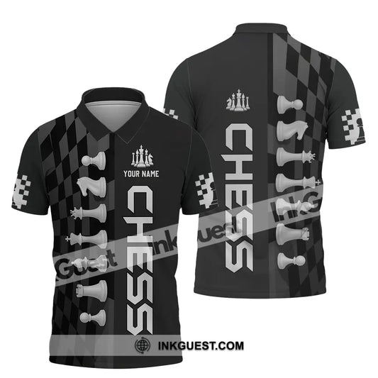 Unisex Shirt - Custom Black And White Chess, Chess Player, Sporty Shirt