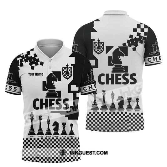 Unisex Shirt - Custom Black And White Chess, Chess Player, Sporty Shirt