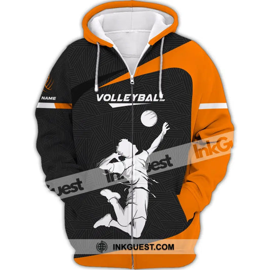 Unisex Shirt, Custom Volleyball Shirt, Volleyball Zipper Hoodie, T-Shirt for Volleyball Team, Gift for Volleyball Players