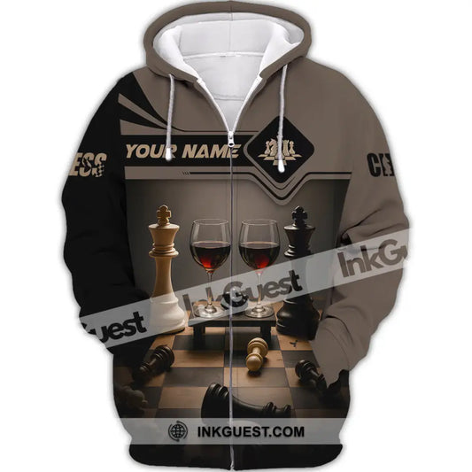 Unisex Shirt - Custom Wine Chess Shirt For Couple
