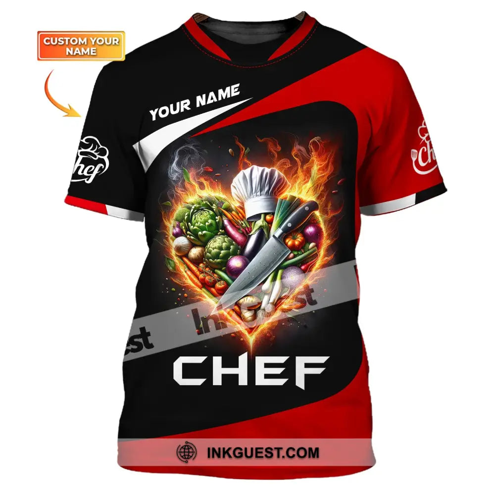 Unisex Shirt, Custom Name Chef Shirt, Shirt for Chefs, Chef Apparel, G