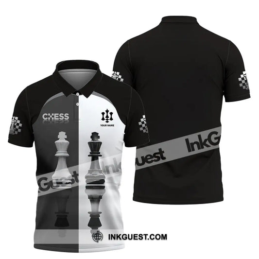 Unisex Shirt - Custom Black And White Chess Shirt For Couple