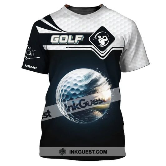 Herren-Shirt, Golf-Shirt mit individuellem Namen, Geschenk für Golfliebhaber, Golfspieler-Shirt