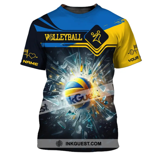 Unisex Shirt, Volleyball-Shirt mit individuellem Namen, T-Shirt für Volleyball-Team, Geschenk für Volleyballspieler