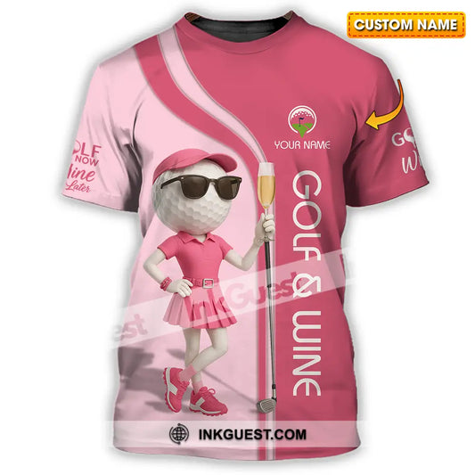 Women Shirt - Custom Golf And Wine Shirt