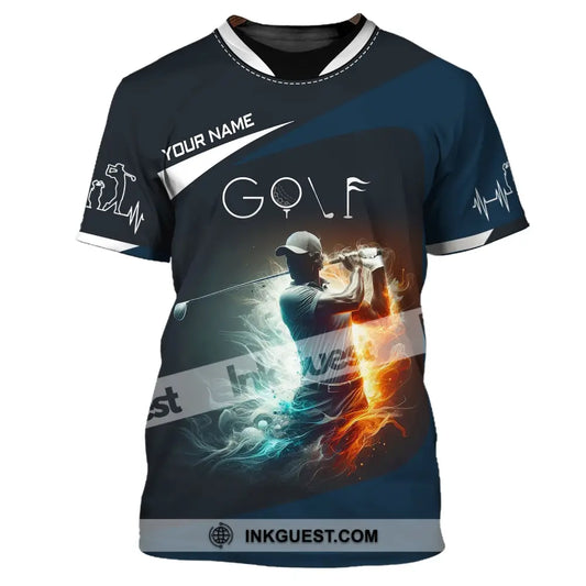 Man Shirt, Custom Name Golf Shirt, T-Shirt for Golf Club, Gift for Golf Lovers