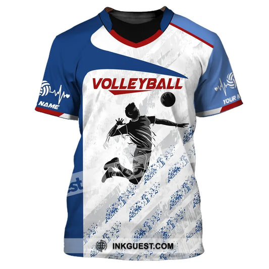 Männershirt, Volleyball-Shirt mit individuellem Namen, Geschenk für Volleyballspieler, T-Shirt für Volleyballclub