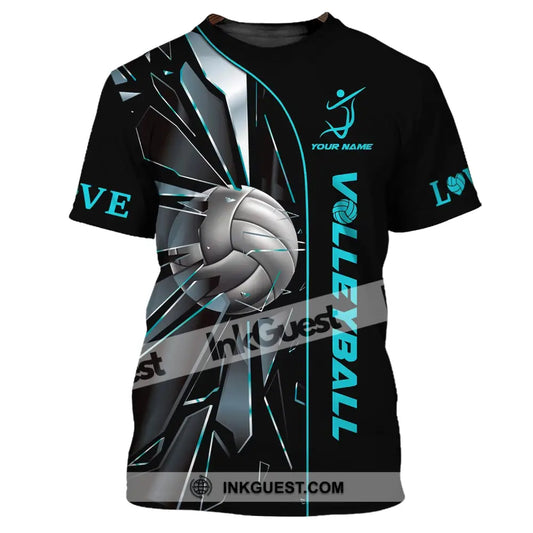 Unisex-Shirt, Volleyball-Custom-Shirt, Volleyball-Liebe, T-Shirt für Volleyball-Club, Geschenk für Volleyballspieler