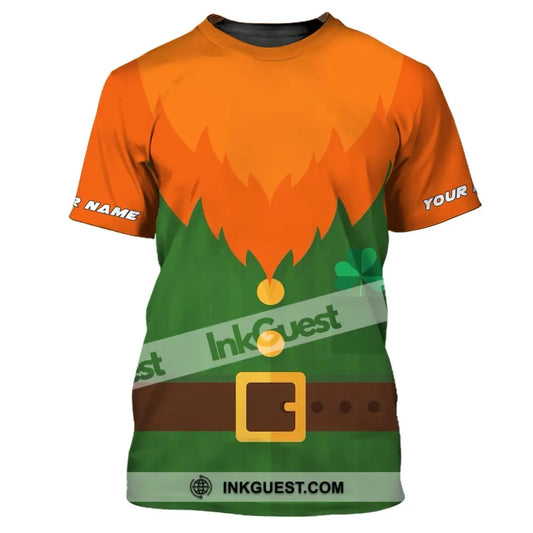 Unisex Shirt - T-Shirt mit individuellem Namen - Grün und Orange - Patrick's Day Shirt 