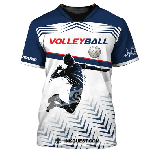 Männer-Shirt, individuelles Volleyball-Shirt, T-Shirt für Volleyball-Team, Geschenk für Volleyball-Spieler