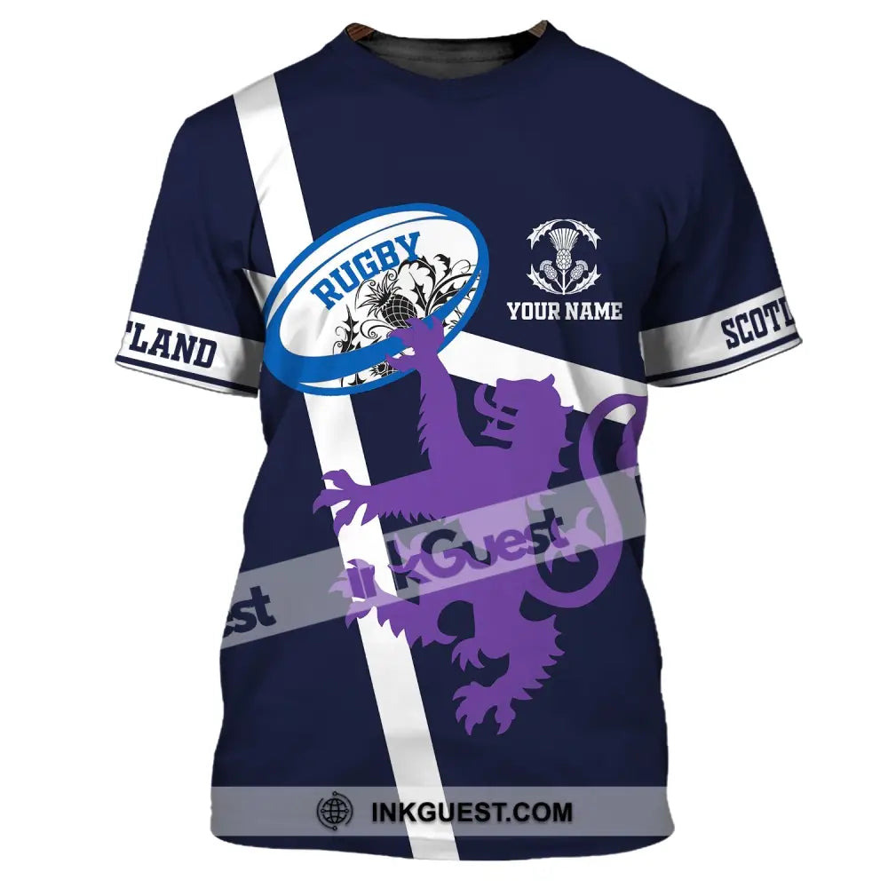 Scottish Rugby Top Lettering Unisex Shirt, Custom Name Scotland Hoodie, Scotland Rugby Shirt, Scotl