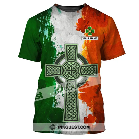 Unisex Shirt - T-Shirt mit individuellem Namen - Happy ST. Patrick's Day Kleidung, Kleeblatt-Shirt 