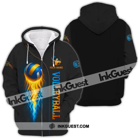 Unisex Shirt - Custom Fire Volleyball Shirt