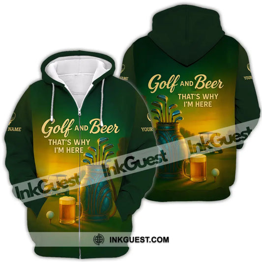 Unisex Shirt - Custom Golf And Beer Shirt