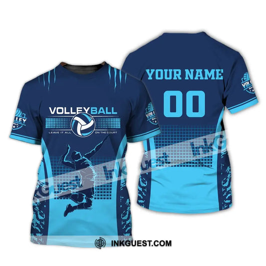 Man Shirt, Custom Name and Number Volleyball T-Shirt, Gift for Volleybal Player