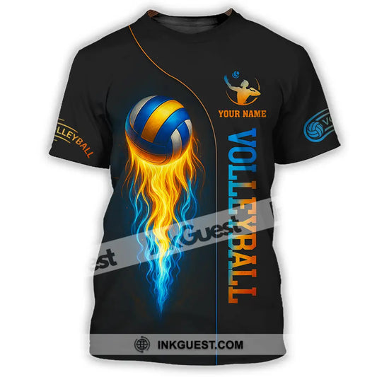 Unisex Shirt - Custom Fire Volleyball Shirt