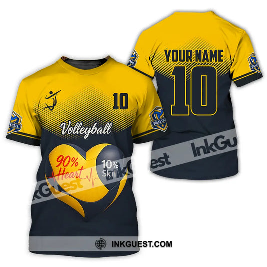 Unisex Shirt - Custom Volleyball 90% Heart 10% Skill Shirt