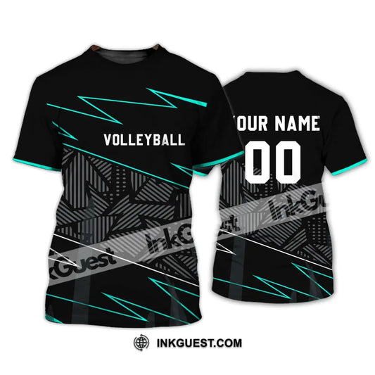 Unisex-Shirt – T-Shirt mit individuellem Namen und Nummer – personalisiertes Volleyball-Shirt – Volleyball-Kleidung 