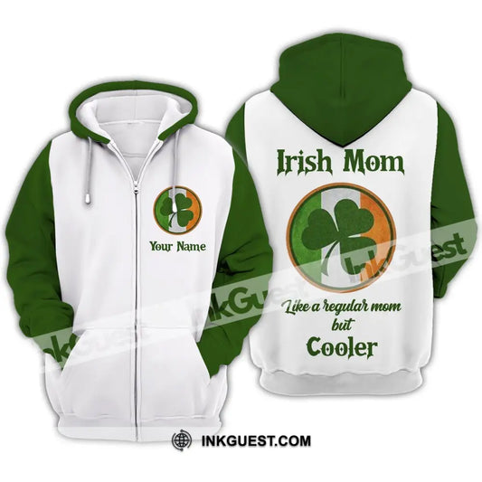 Unisex Shirt - Custom Name Shirt - Irish Patrick's Day Gift , Happy Saint Patrick's Day, Irish Mom Like A Regular Mom But Cooler