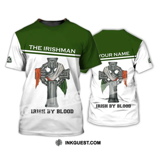 Unisex Shirt - Benutzerdefiniertes Namensshirt - Irisches Patrick's Day Geschenk, Happy Saint Patrick's Day, Der Ire, Irish By Blood 