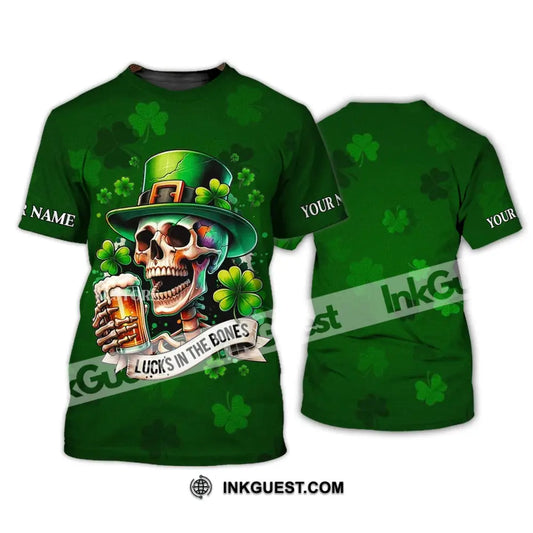 Unisex Shirt - Custom Name Shirt - Lucks In The Bones, Happy Saint Patrick's Day