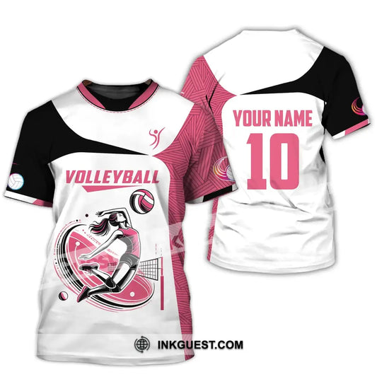 Woman Shirt, Custom Name and Number Volleyball Shirt, Volleyball Polo Long Sleeve, Volleyball Club Uniform, Volleyball Lover Gift