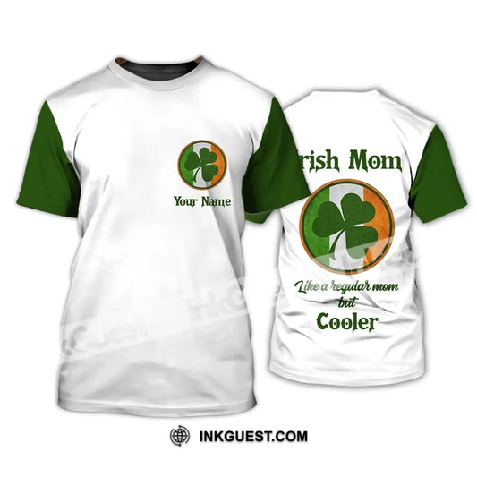 Unisex-Shirt – individuelles Namensshirt – Geschenk zum irischen Patrick's Day, Happy Saint Patrick's Day, irische Mutter wie eine normale Mutter, aber cooler 