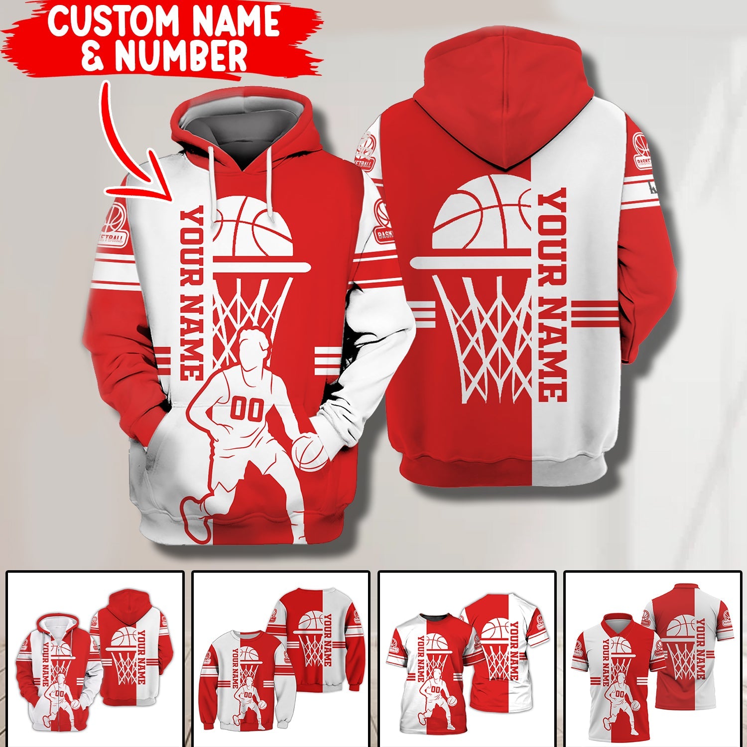 Man Shirt, Custom Name and Number Basketball T-Shirt, Basketball Love,